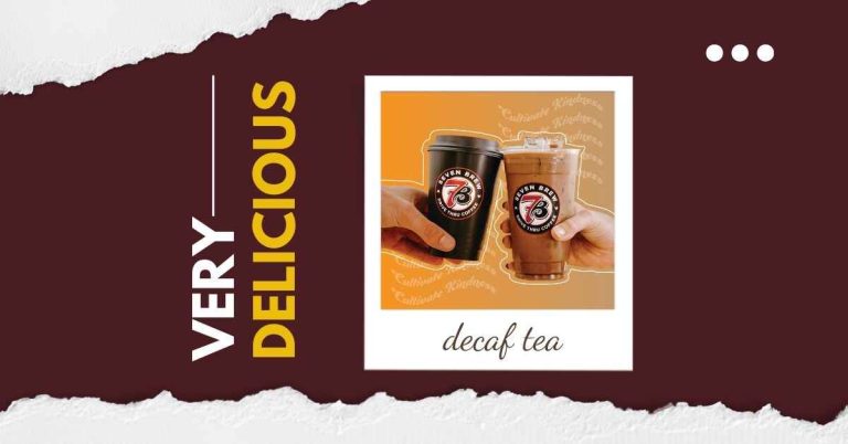 7 Brew Menu decaf tea And Nutritional Information